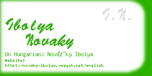 ibolya novaky business card